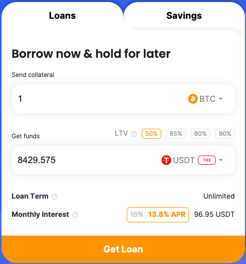 Borrow on Coinrabbit